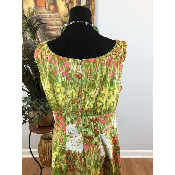 New Directions Women Dress 18W Boho Artsy Lagenlook Summer Sleeveless Zipper Bck - Picture 6 of 9